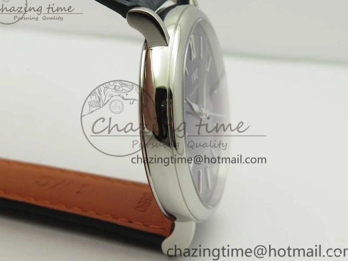 MIROTIME 0518 Portofino Automatic SS FKF 1:1 Best Edition Blue Dial on Blue Leather Strap A Cozy 7133